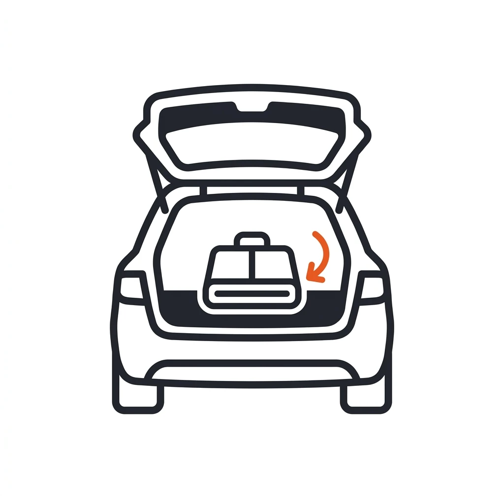 Platzsparender Fahrradmontageständer passt in jeden Camper-Kofferraum